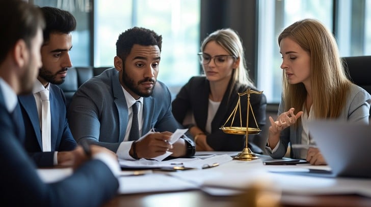 Réunion d’équipe juridique